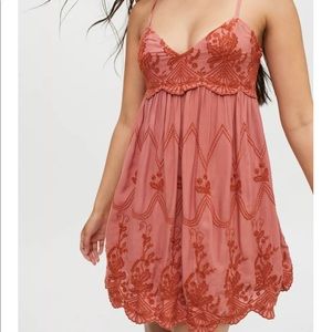 UO Jamie Embroidered Babydoll Dress